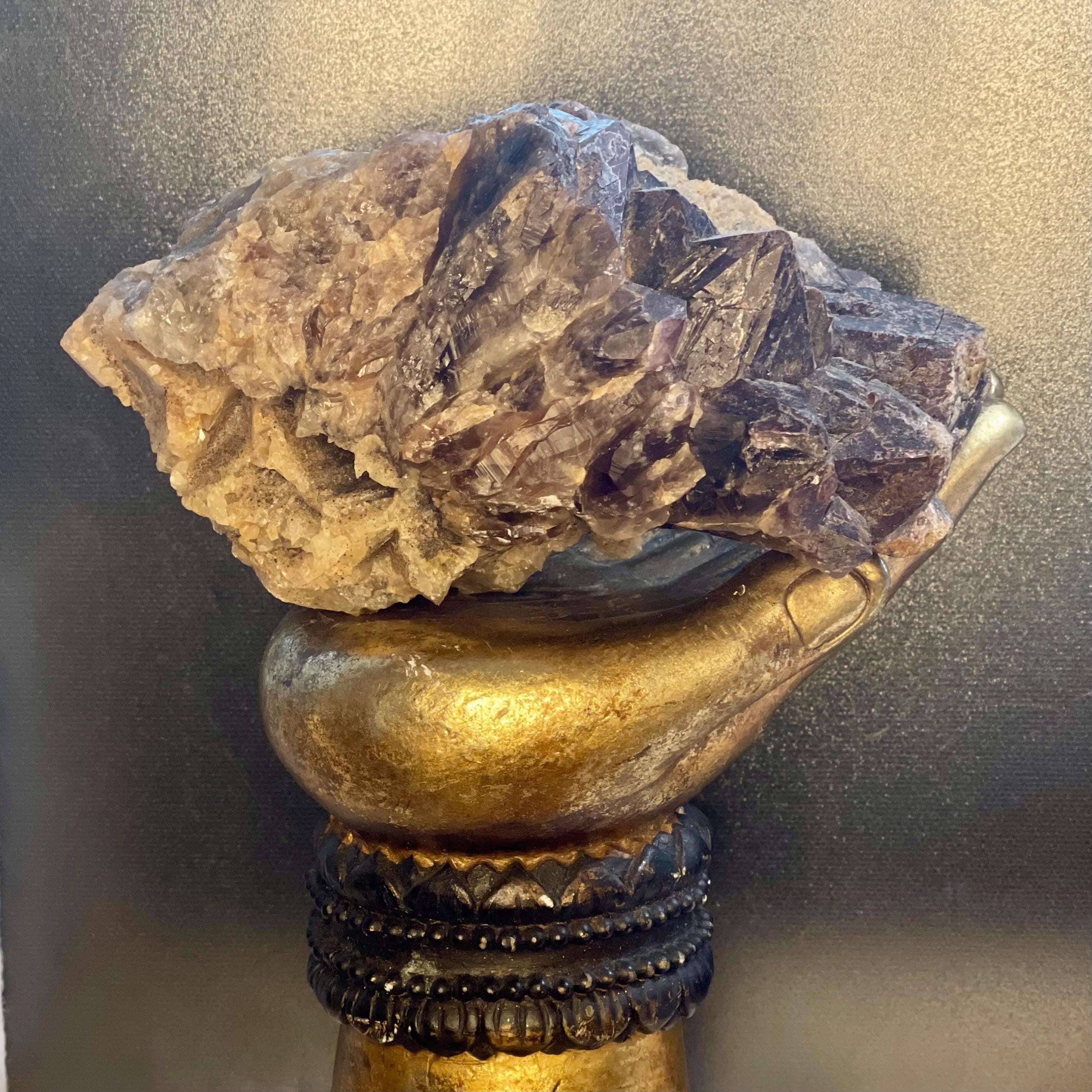 Raw Super Seven Crystal Cluster: Melody Stone, Sacred Seven - Reiki Cleansed