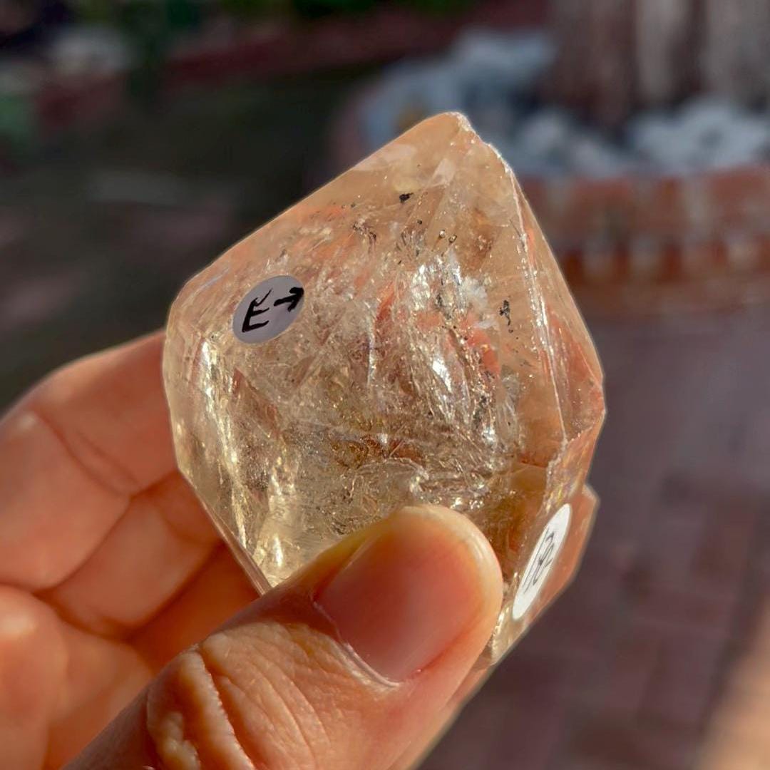 Tibetan Enhydro Quartz Crystal: Ancient Water, Moving Bubble, Rainbow Inclusions