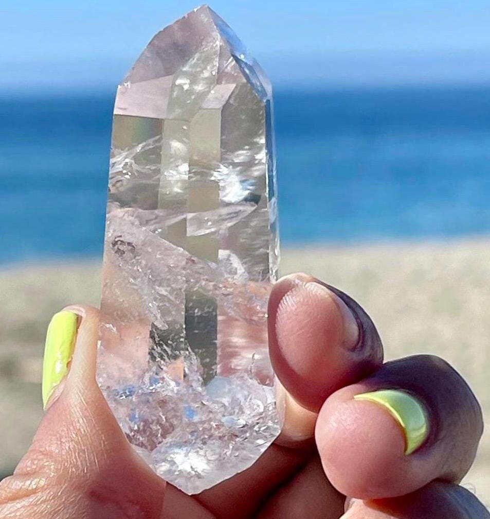 Double Terminated Clear Quartz Wand: Reiki Energy Crystal, Ethically Sourced