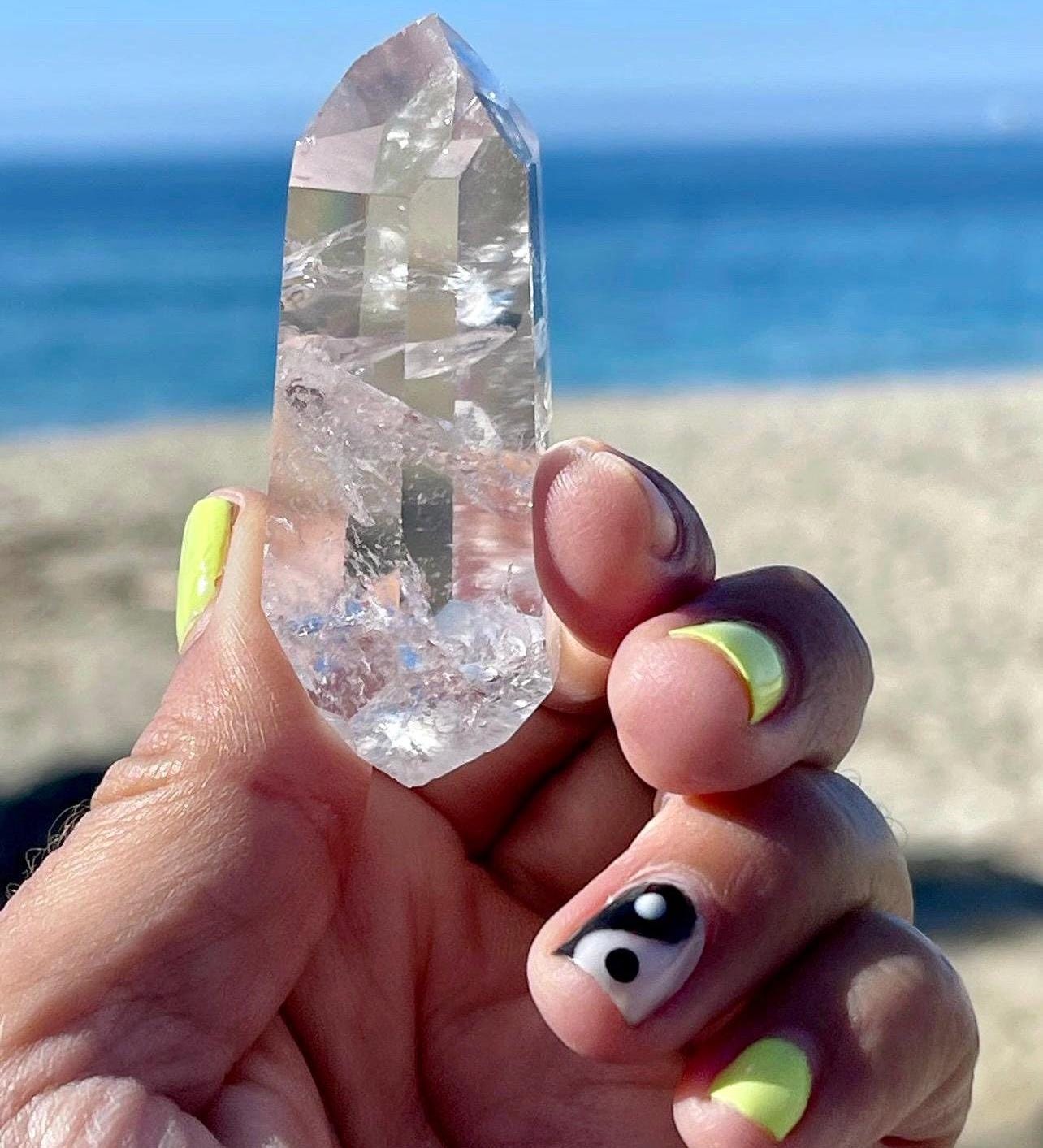 Double Terminated Clear Quartz Wand: Reiki Energy Crystal, Ethically Sourced