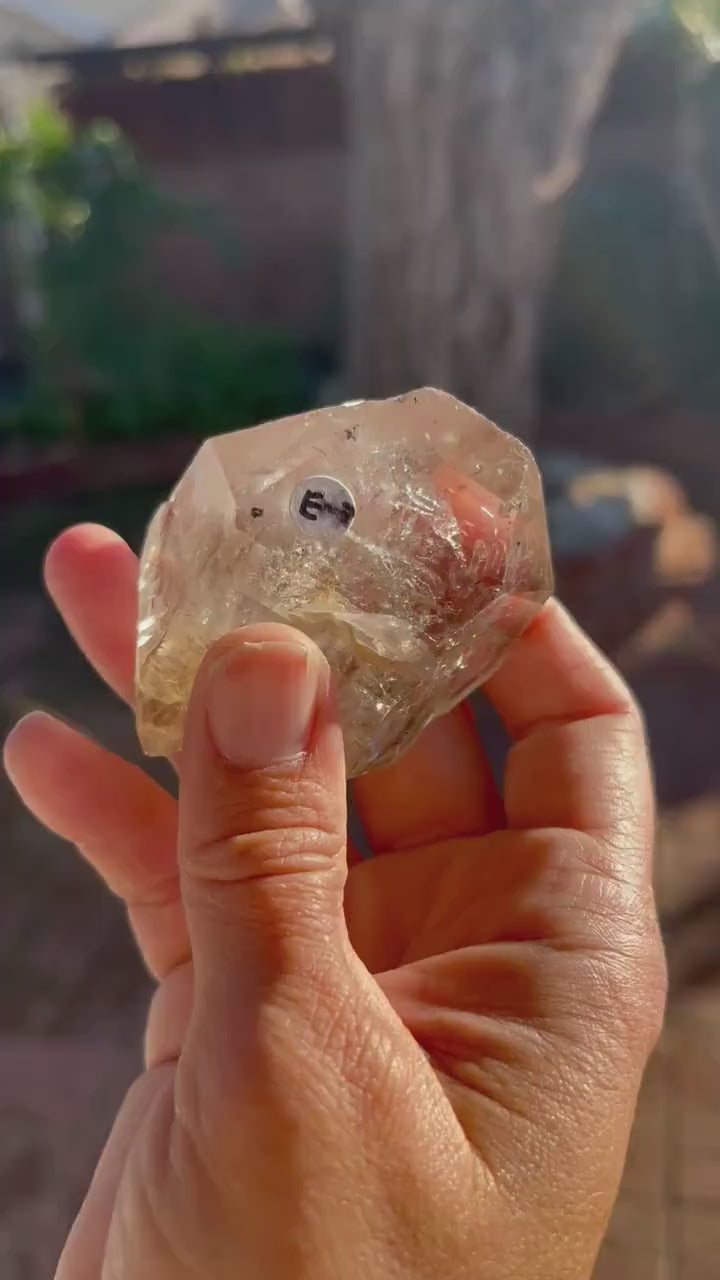 Double Terminated Tibetan Enhydro Quartz Point: Moving Inclusions, Ancient Water Crystal